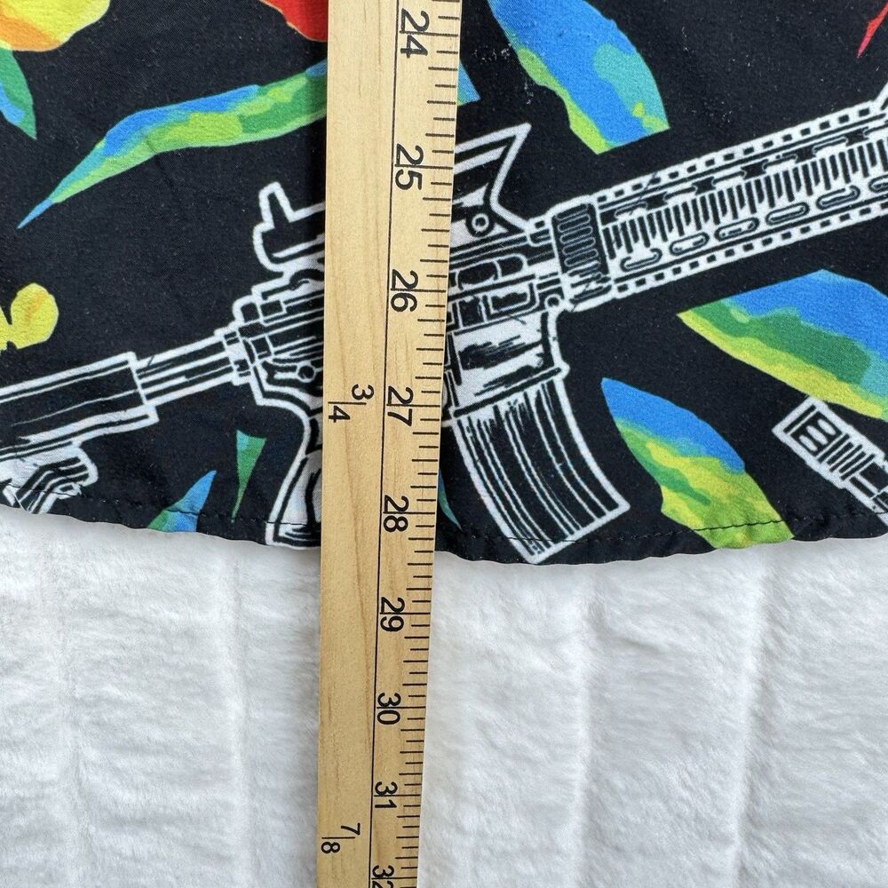 Combat Iron Apparel Button Up Short Sleeve Men M All Over Print Floral M16 AR15 - Picture 4 of 12